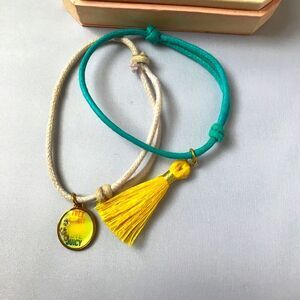 Juicy Couture Bracelet B-Cord Charm Tassel Y2K